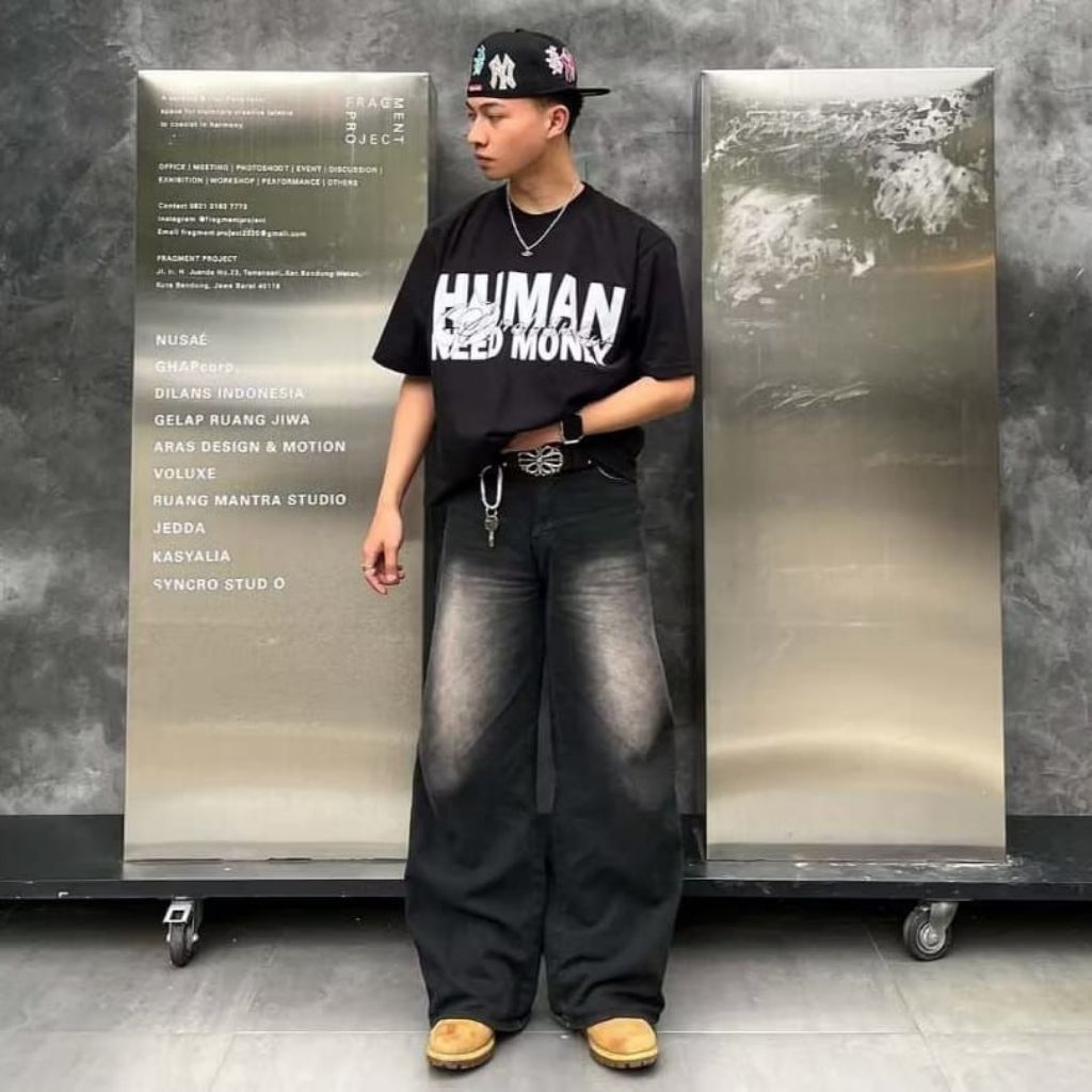 Celana Jeans Pria Korean Style Oversize Modis