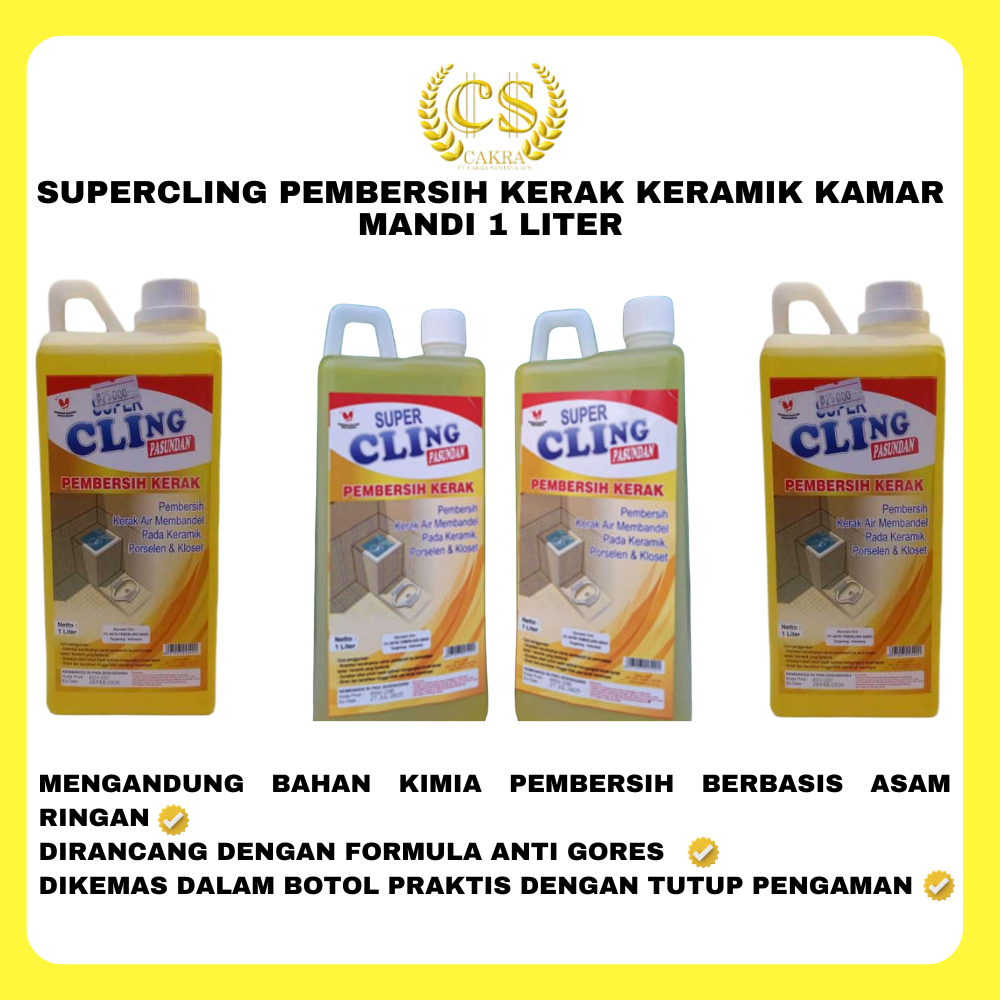 CS Supercling Pembersih Kerak Keramik Kamar Mandi 1 Liter