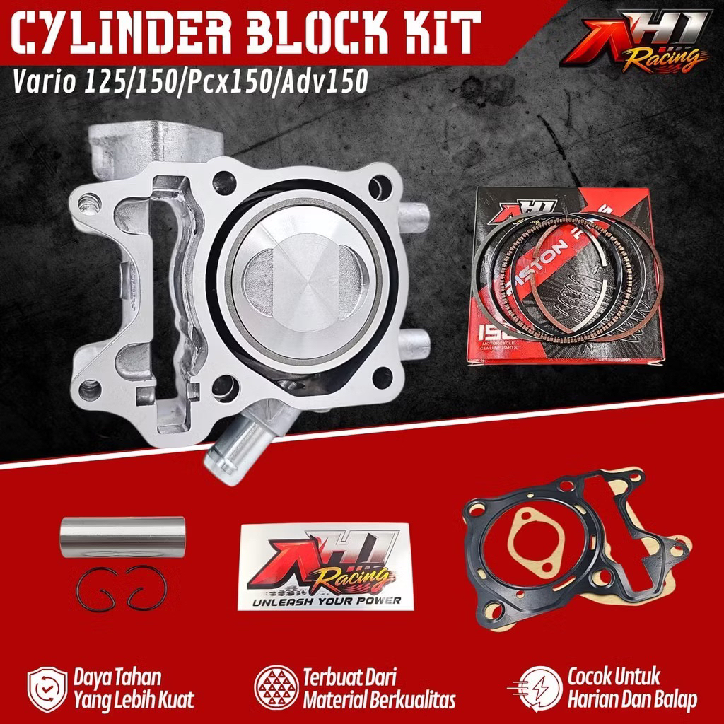 BORING BLOCK BLOK SEHER PAKET BORE UP AH1 RACING 62-63 MM VARIO 125 150 PCX ADV 150 PIN 13 PIN 14 KZ