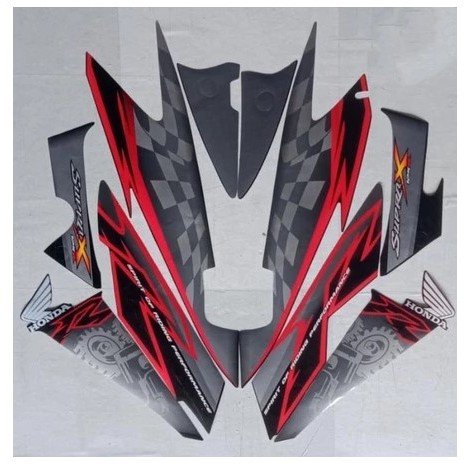 Stiker Striping Sticker Motor Honda Supra x 125 R 2008 List Les Body Motor Honda Supra X 125 R 2008