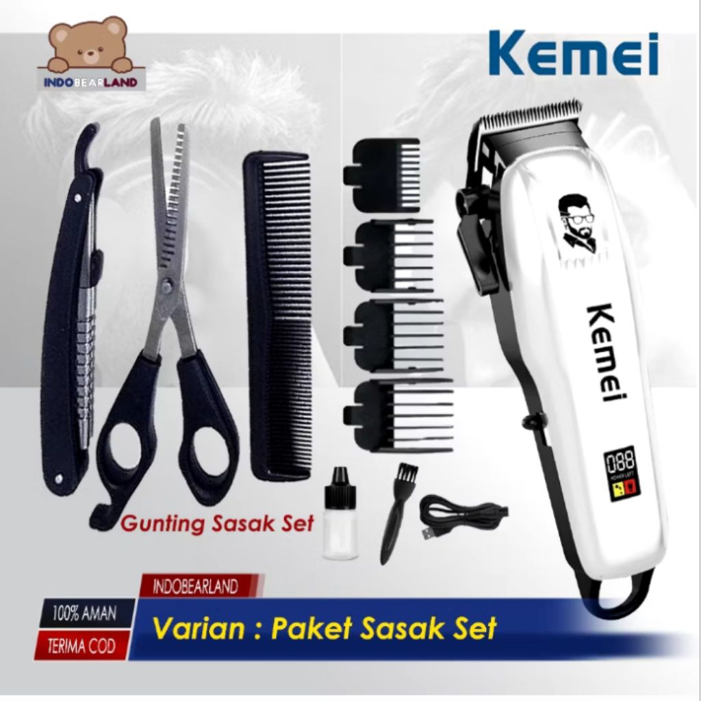 PROMO COD 2025 Hair Clipper Kemei KM-PG809A / KM 809A / KM PG809A Alat Mesin Cukur Rambut / Alat Pot