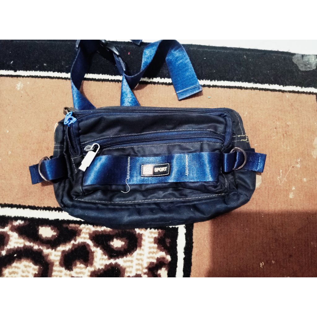 PRELOV TAS PINGGANG PRIA/WANITA SPORT WARNA BIRU TUA