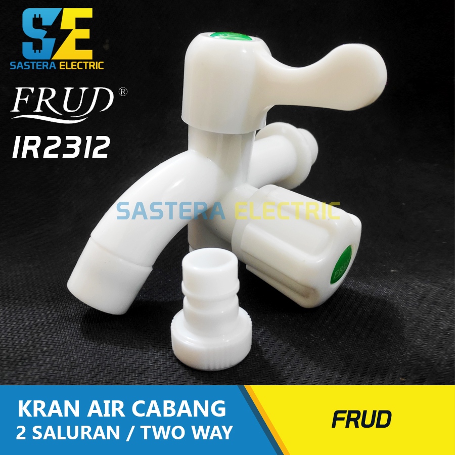 Kran Tembok Cabang 2 Frud / Keran Air Cabang / Kran Air Dua Cabang 1/2" / Kran Shower Plastik PP