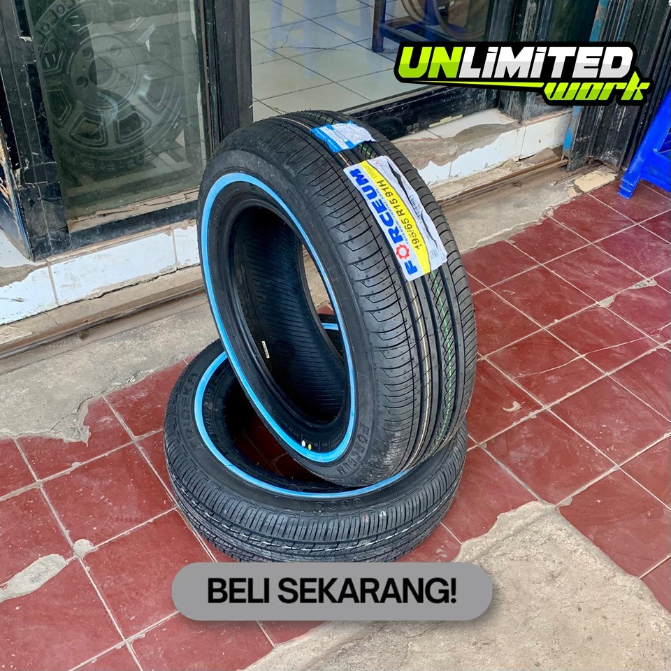 Terlaris Ban Ring 15 Standar White Line List Putih Forceum Ecosa WLW Ukuran 195 65 R15 Termurah