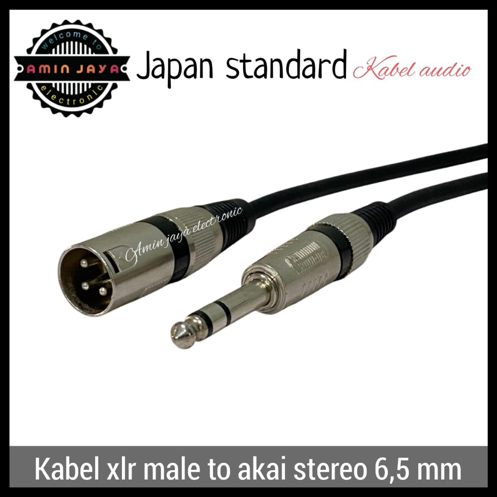 Kabel xlr male to akai stereo 6,5 mm