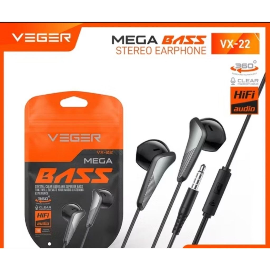 Headset/Earphone VEGER VX22 Extra Bass