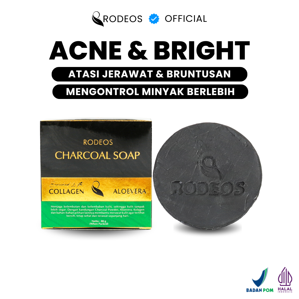 [ORIGINAL] RODEOS CHARCOAL SOAP ORIGINAL | Sabun Jerawat, Sabun Muka Pria & Wanita, Sabun Rodeos, Sa