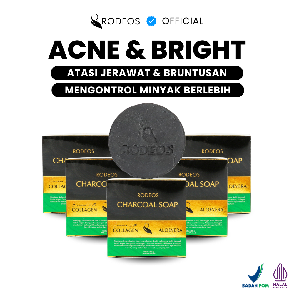 [SABUN JERAWAT & BERMINYAK] 5 PCS RODEOS CHARCOAL SOAP ORIGINAL | Sabun Jerawat, Sabun Muka Pria & W