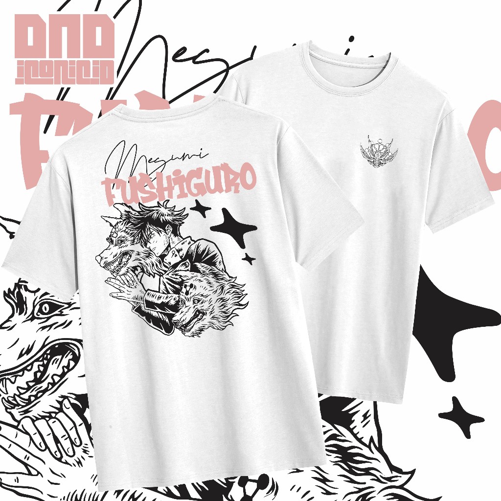 Kaos Megumi Fushiguro Cotton 24s