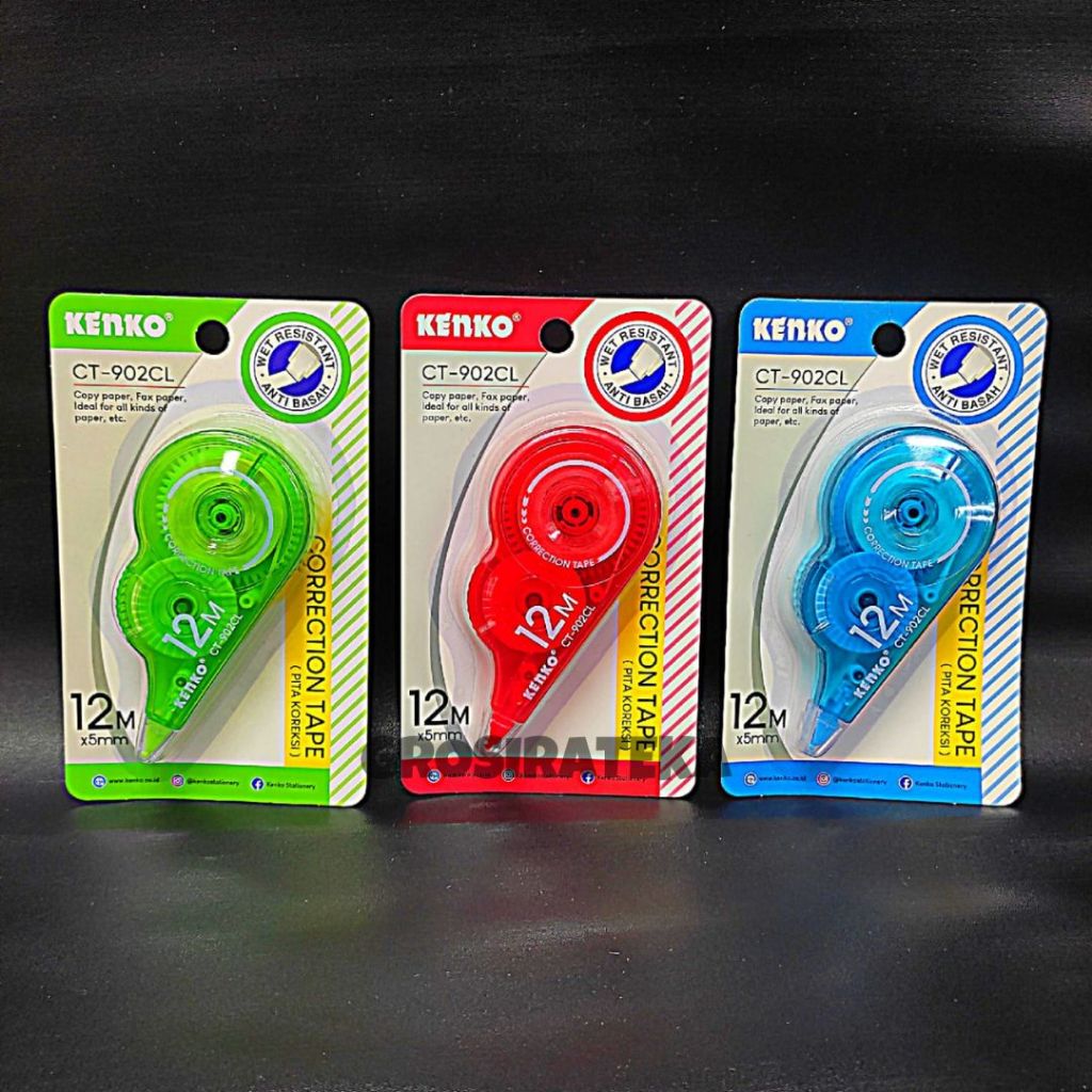 TIPE X, TIPE X KERTAS, TIPE X PITA, CORRECTION TAPE CT 902 KENKO