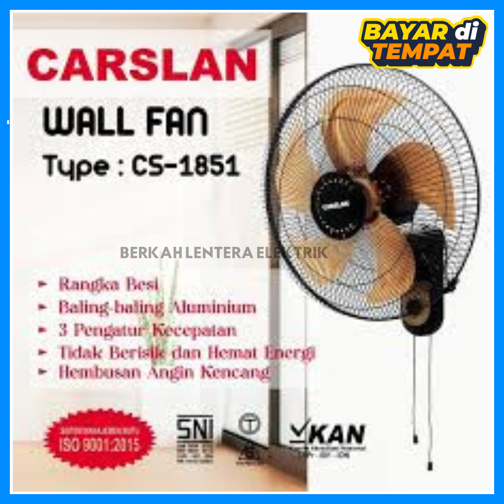 Kipas Angin Tornado Wallfan/ Kipas Dinding Tornado 18inch Carslan CS-1851