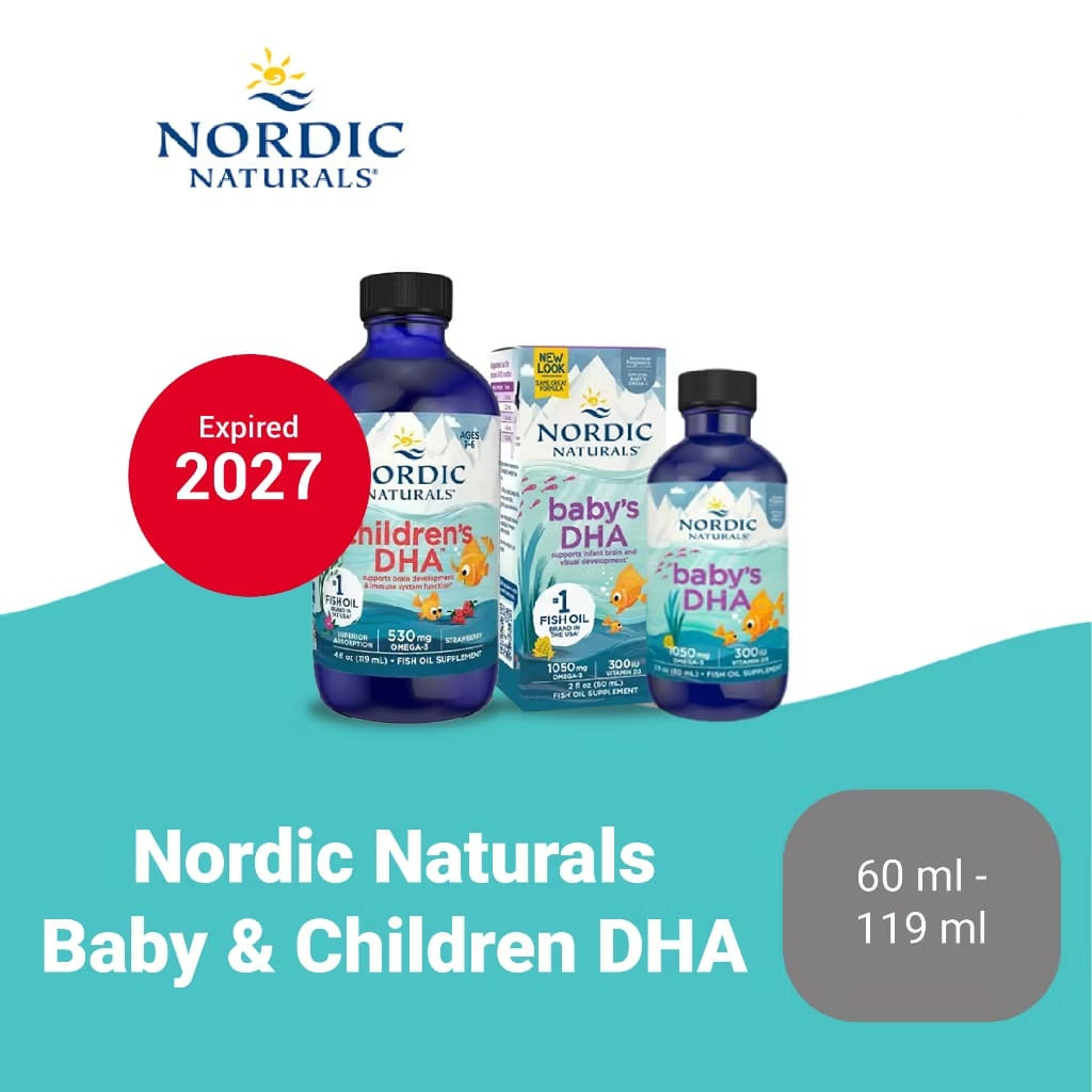 Nordic Baby's DHA 60ml & Nordic Children's DHA 119ml /Suplemen DHA/Daya Tahan Tubuh/Suplemen Otak