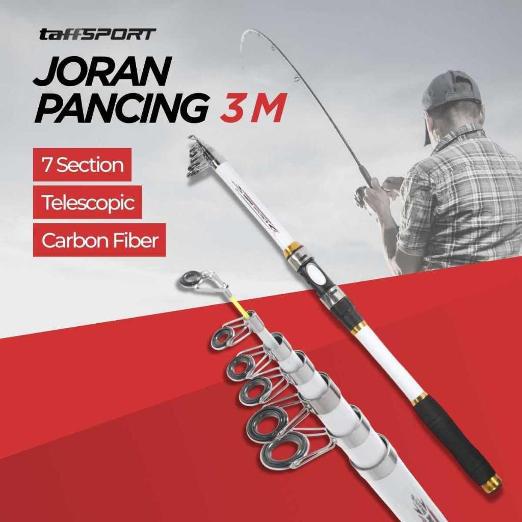 PROMO TaffSPORT GHOTDA Joran Laut Pancing Lentur Dan Kuat Antena Portable Carbon Fiber CF3000