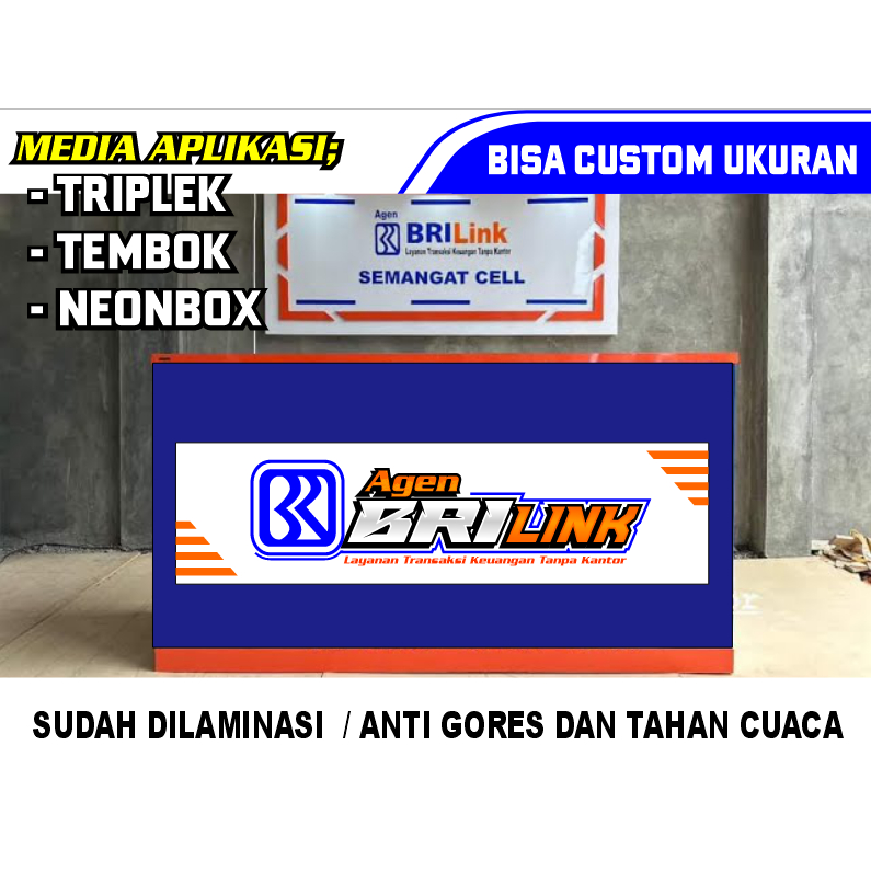 STIKER VINYL BRILINK | STIKER BRILINK | STICKER MEJA KASIR BRILINK