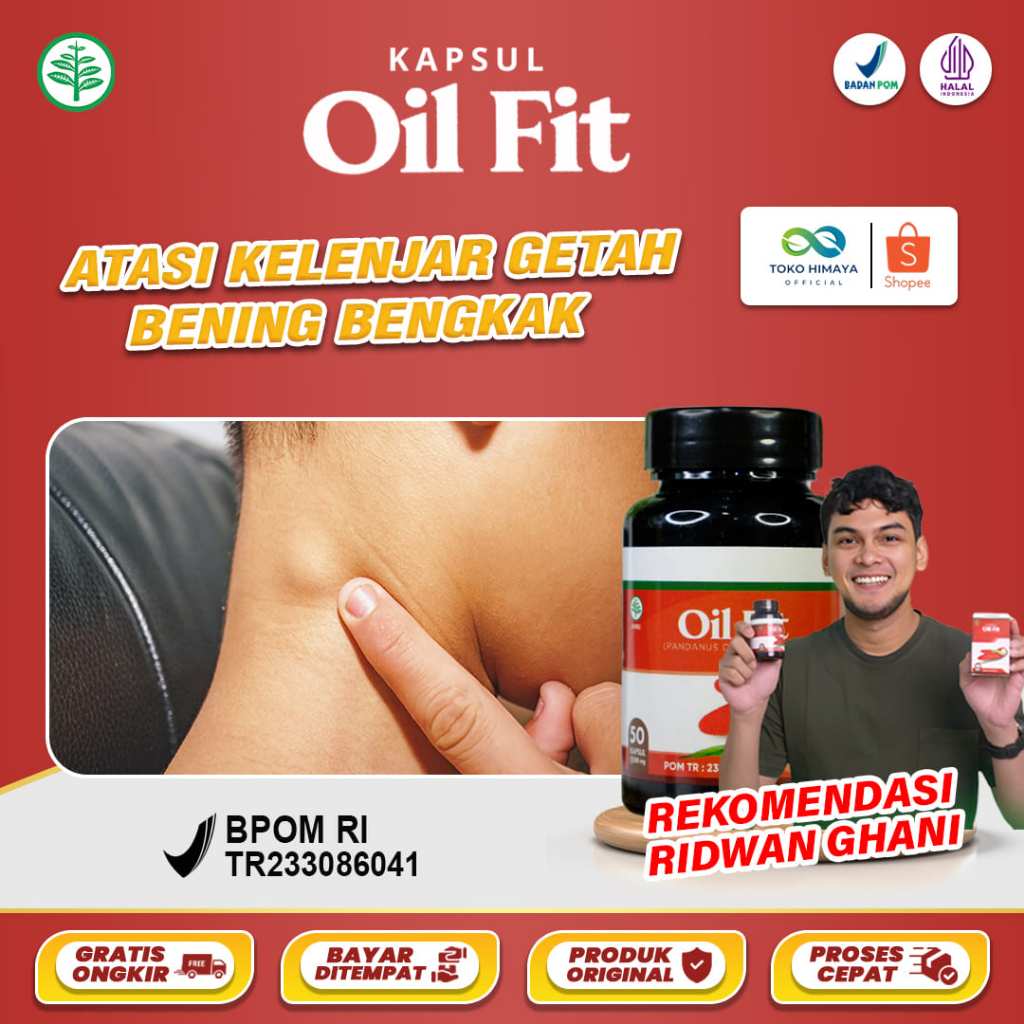OIL FIT Obat Kelenjar Getah Bening Bengkak Hipertiroid TB Kelenjar Penghilang Benjolan Di Leher
