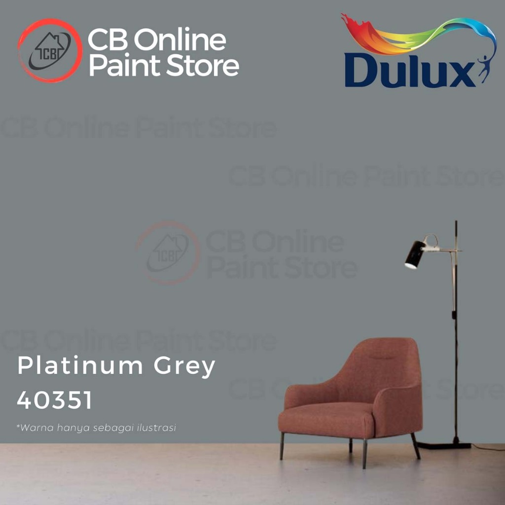 CAT TEMBOK DULUX - PLATINUM GREY 40351 - GALON