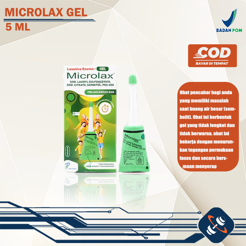 Microlax Gel  5 mL 1 Tube Pelancar BAB Atasi Sembelit Dewasa dan Anak-anak