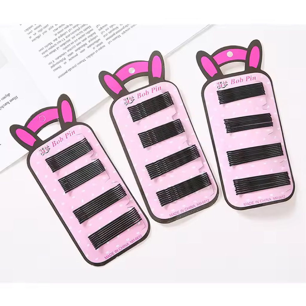 (Isi 36) Jepit Rambut Lidi Panjang Pendek 1 Lembar Jepit Sanggul
