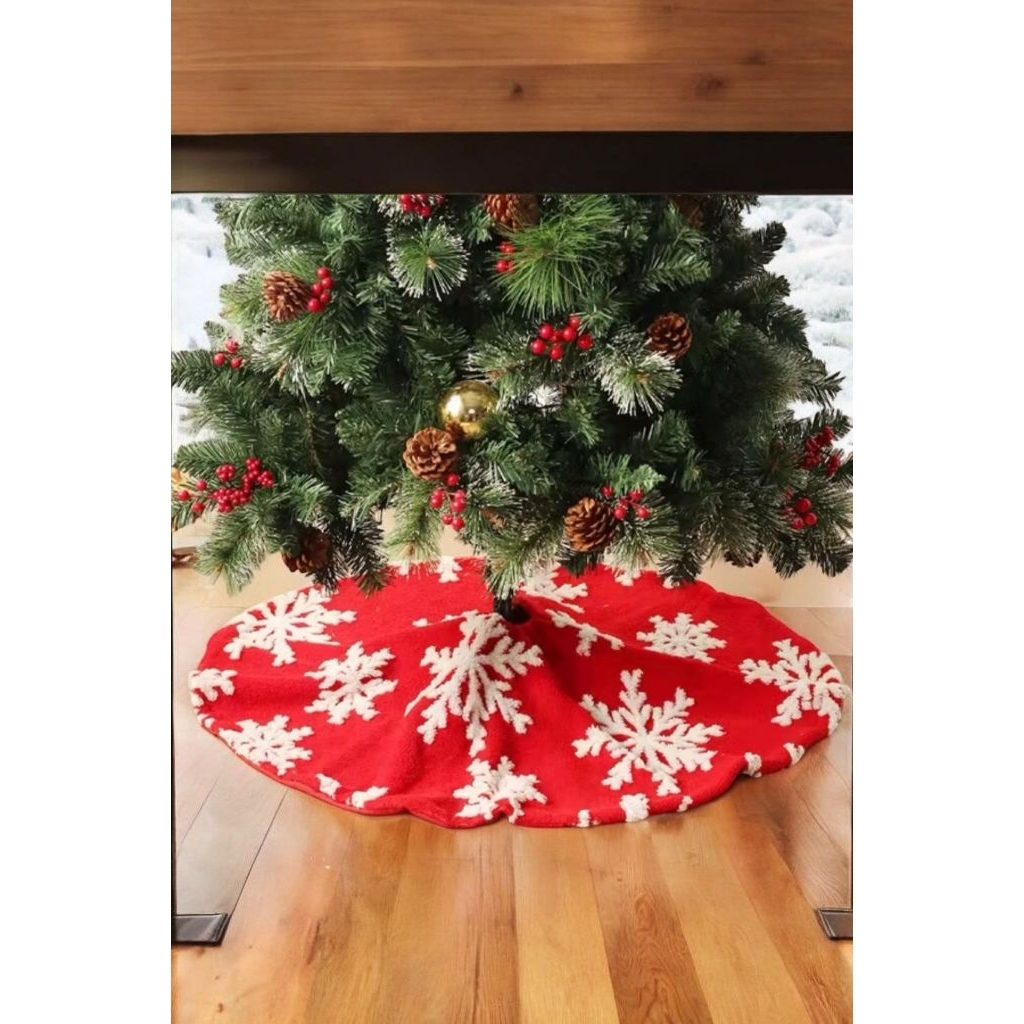 alas pohon natal/karpet pohon natal model salju snow blanket 90cm