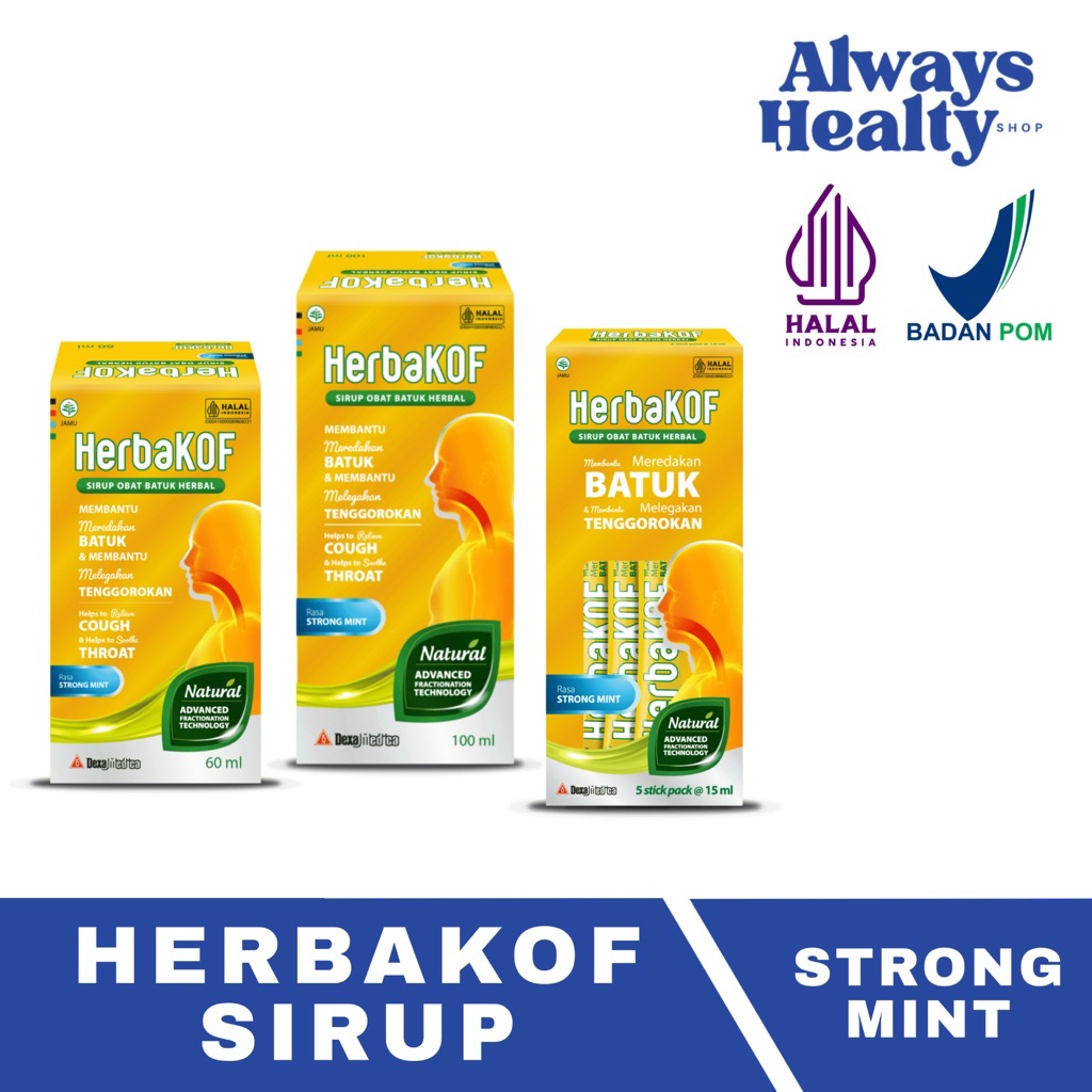 HERBAKOF SIRUP RASA STRONG MINT & HERBAKOF STICKPACK