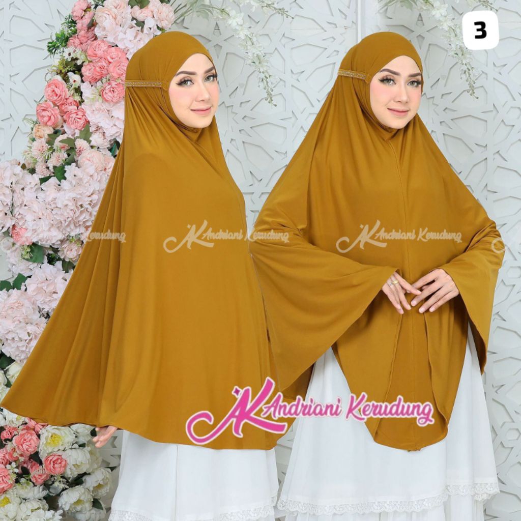 hijab jumbo andriani + xxl+seri warna+matt :jersey