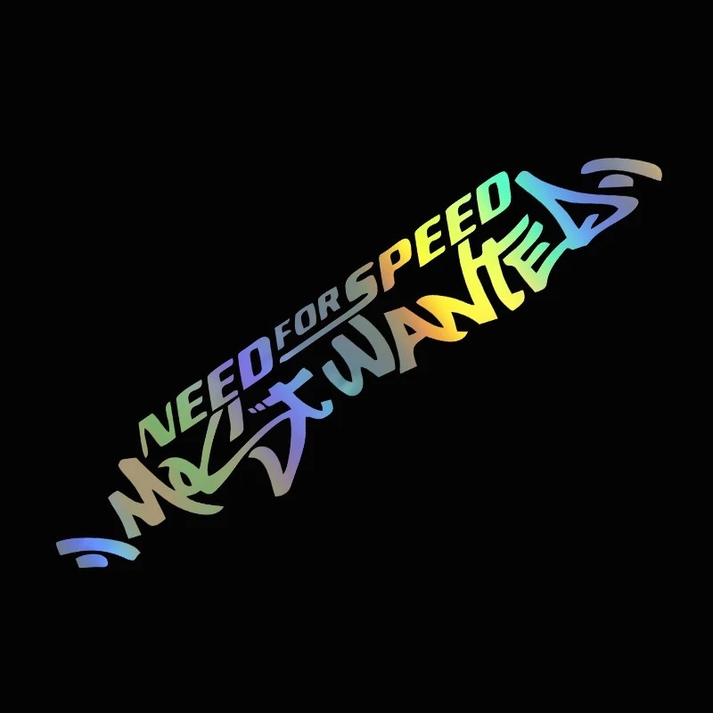 G011 30x6CM Putih Menyenangkan Need for Speed ​​Gores Mobil Kaca Depan Stiker Vinyl Stiker Universal