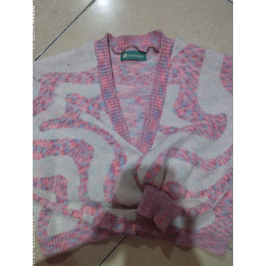 IMMASO rainbow cardigan crop