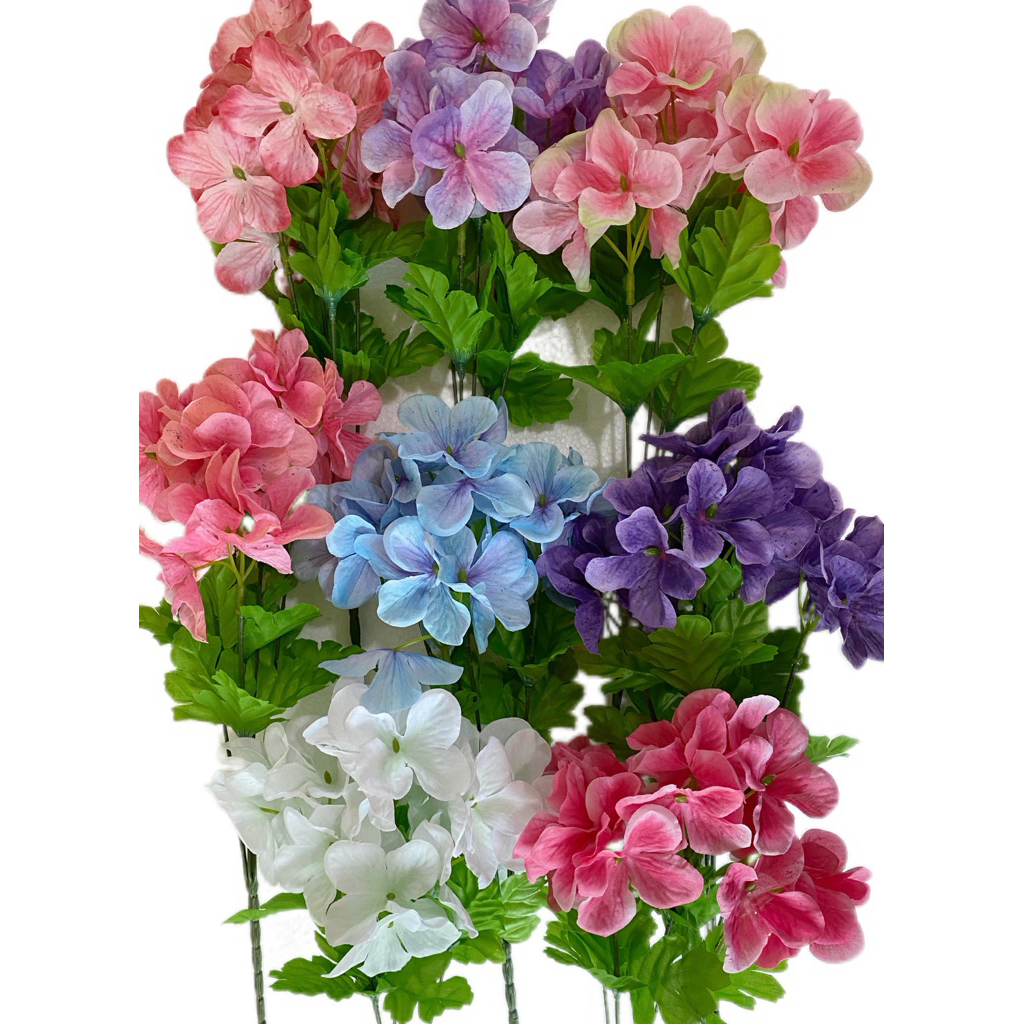 Bunga hortensia buket imitasi hias artificial dekorasi wisuda pernikahan lamaran hantaran
