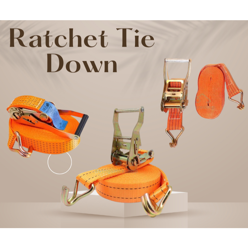 Rachet Tie Down Webbing Track Belt / Cargo Lashing Belt  / Tali pengikat barang Lashing Track
