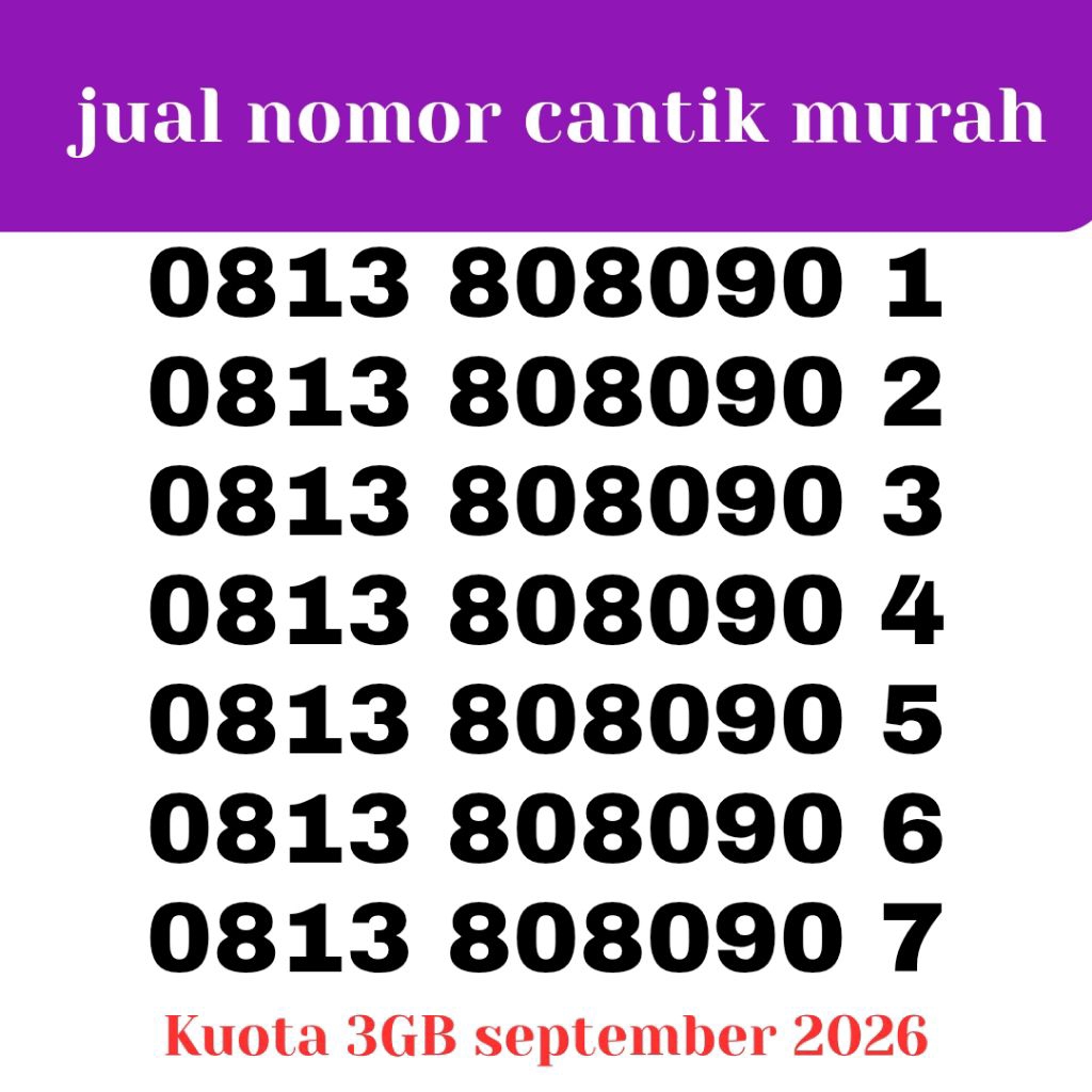 [Kuota 3GB september 2026] kartu perdana prabayar tekomsel simpati 4G 5G nomor cantik simcard handph