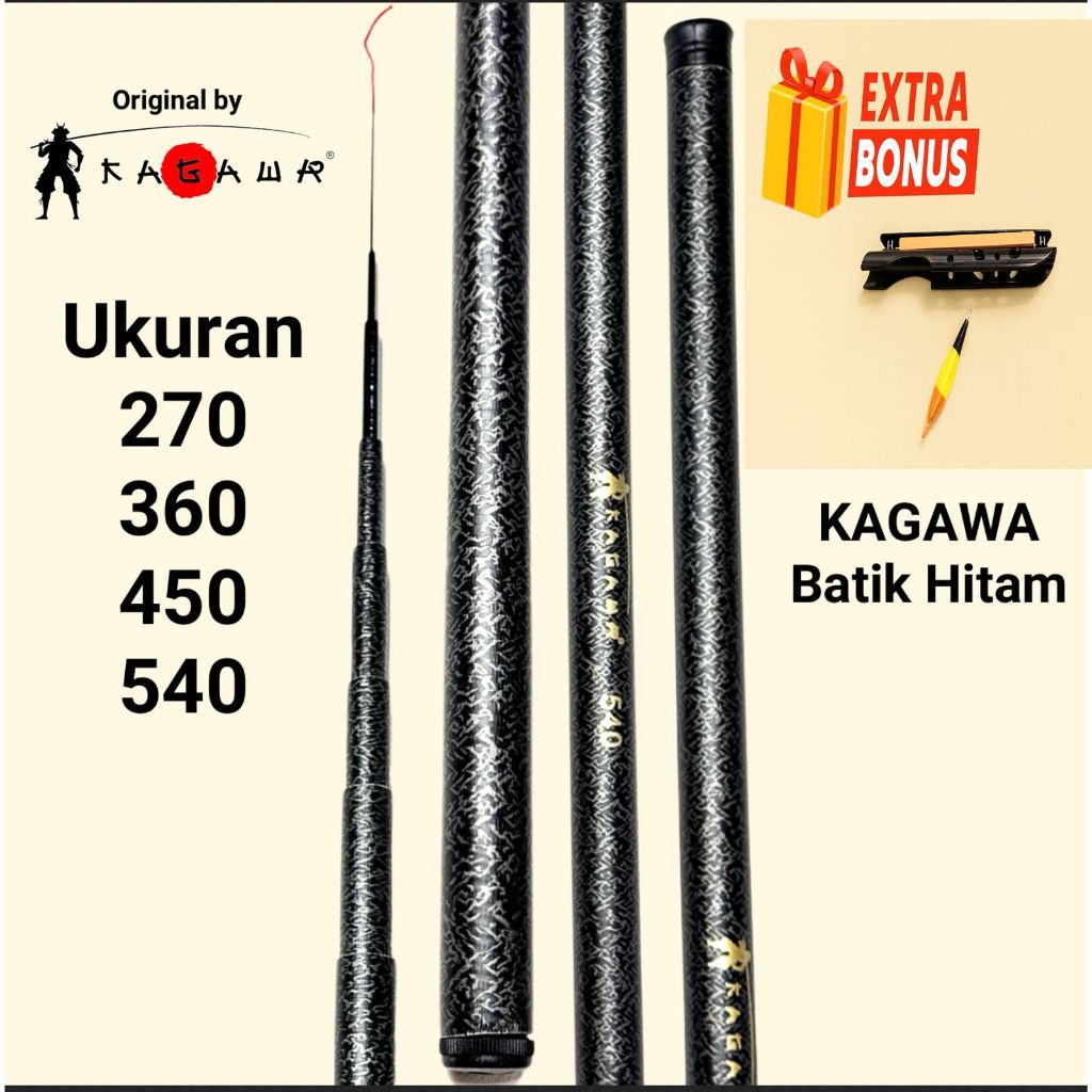 KAGAWA JORAN TEGEK BATIK THUNDER SERIES MOTIF PETIR KILAT HALILINTAR HITAM DOFF