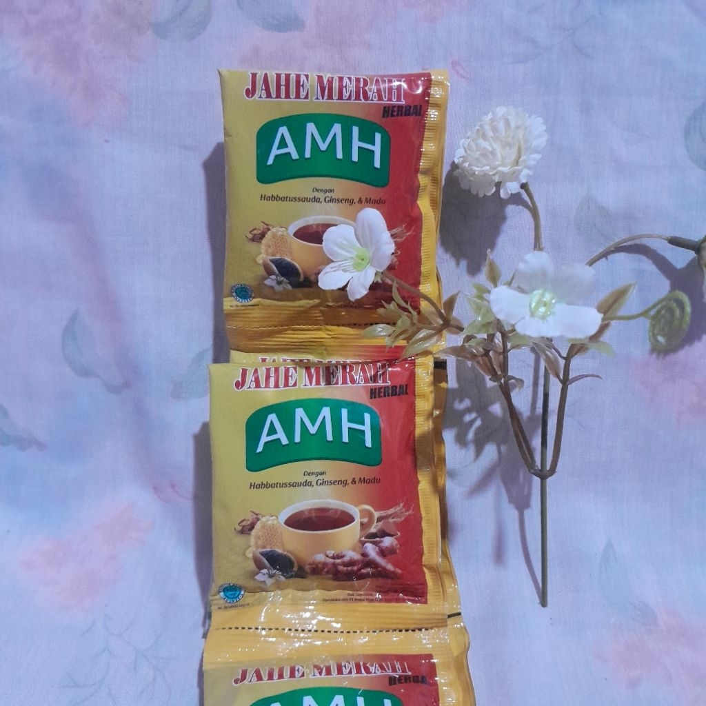 AMH JAHE MERAH HERBAL SACHET / HABBATUSSAUDA, GINSENG & MADU