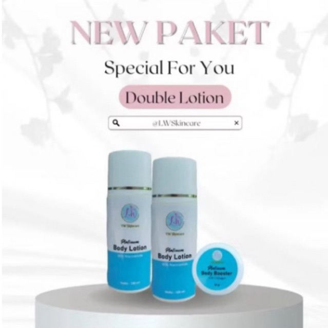 DOSTING BPOM PAKET DOUBLE LOTION + BOOSTER 1 Lw skincare