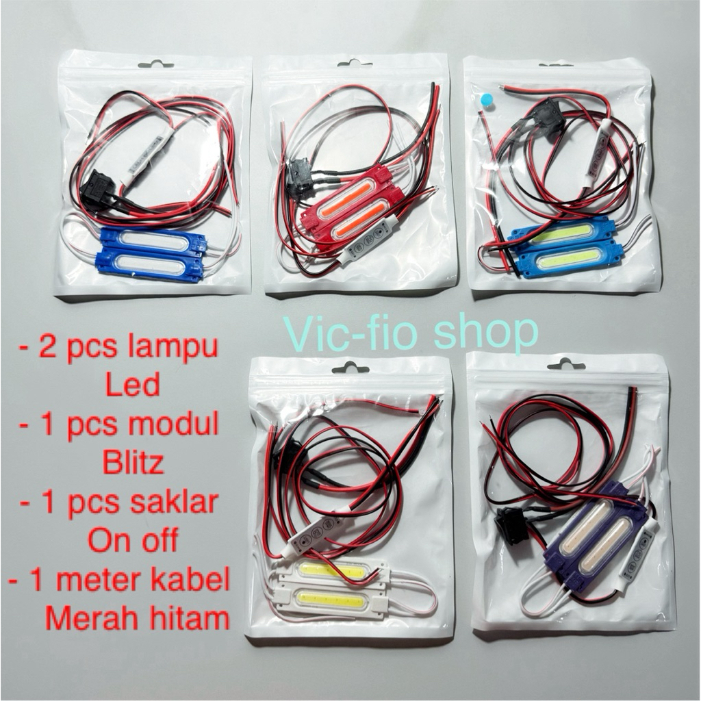 paket lampu kolong 12 volt super lengkap saklar modul relay kedip + kabel 1 meter + saklar on off pa