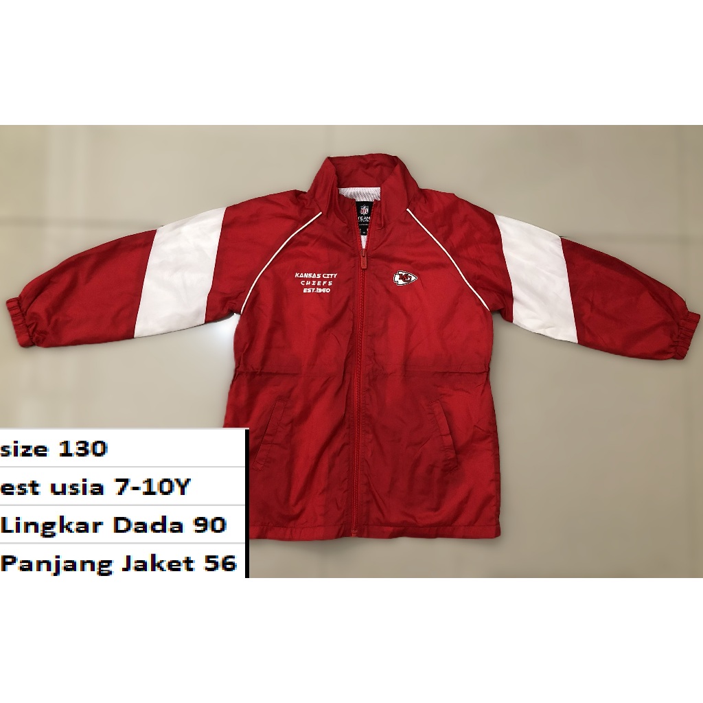 NFL - Jaket Waterproof Windproof Hoodie Anak Premium Second Preloved