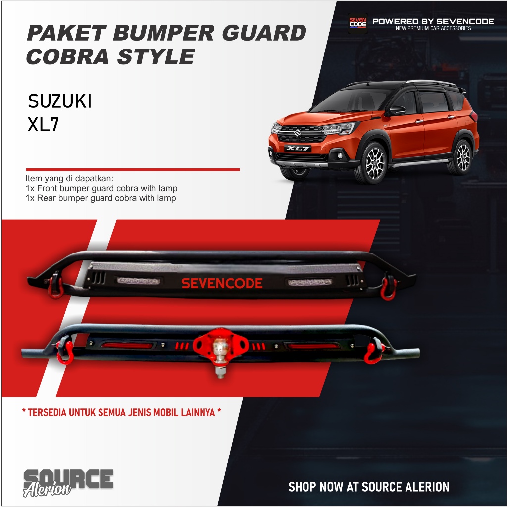 PAKET BUMPER GUARD COBRA FRONT BUMPER AND REAR BUMPER SEVENCODE - SUZUKI XL7 XL 7 ( ALL TYPE )