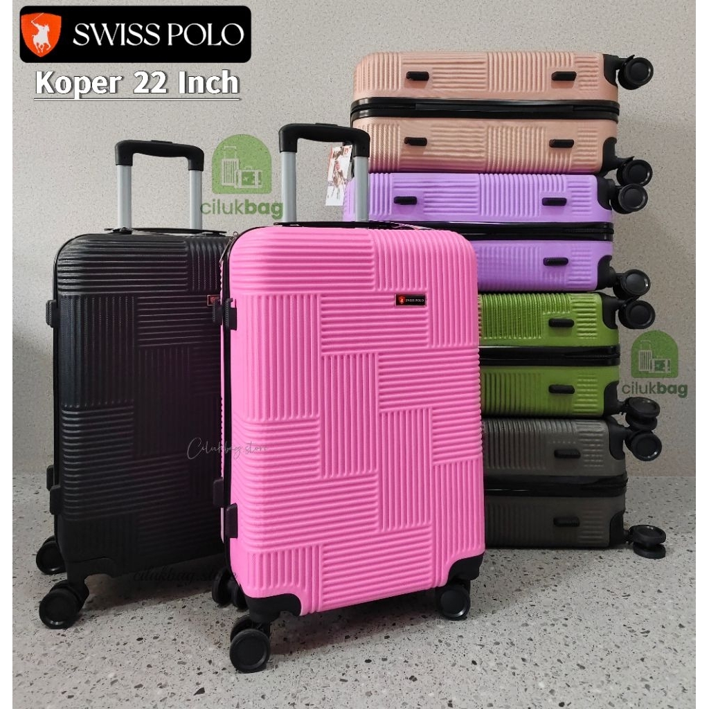 Koper Fiber Swiss Polo ukuran 22 Inch Bahan Fiber PVC