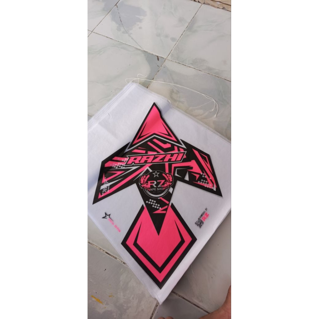 Kertas Layangan 2 Warna Pink Stabilo Hitam per 50pcs