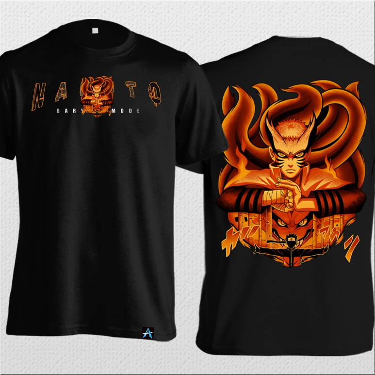 Kaos Naruto Baryon Mode Feat Kurama ANM-08 Anime Dewasa Cotton Combed 24s