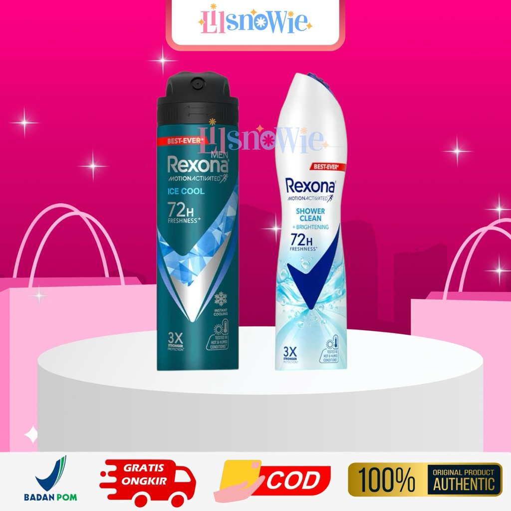REXONA SPRAY 135ML ALL VARIAN / REXONA SPRAY MEN ICE COOL / REXONA WOMEN SHOWER CLEAN 135ml