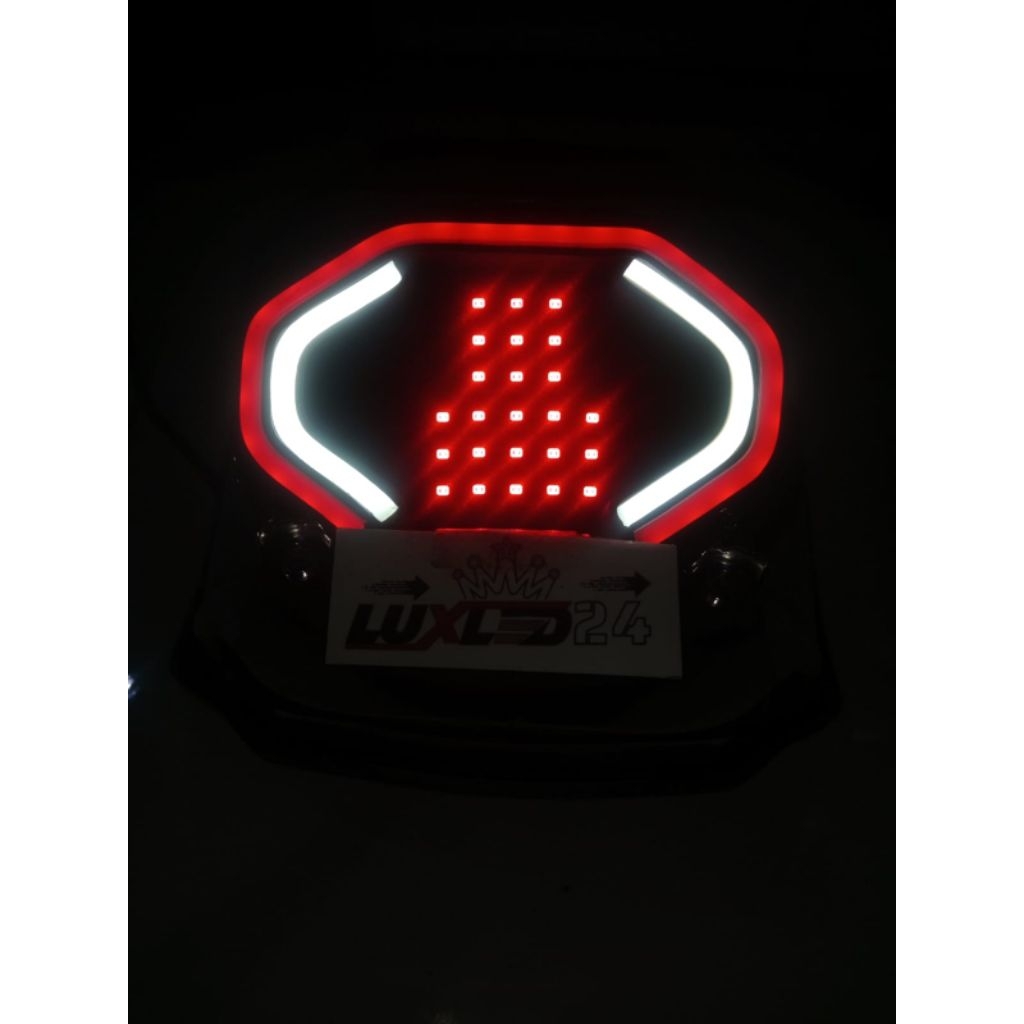 Variasi lampu belakang + sein motor Megapro monoshock, hanya lampu tanpa mika