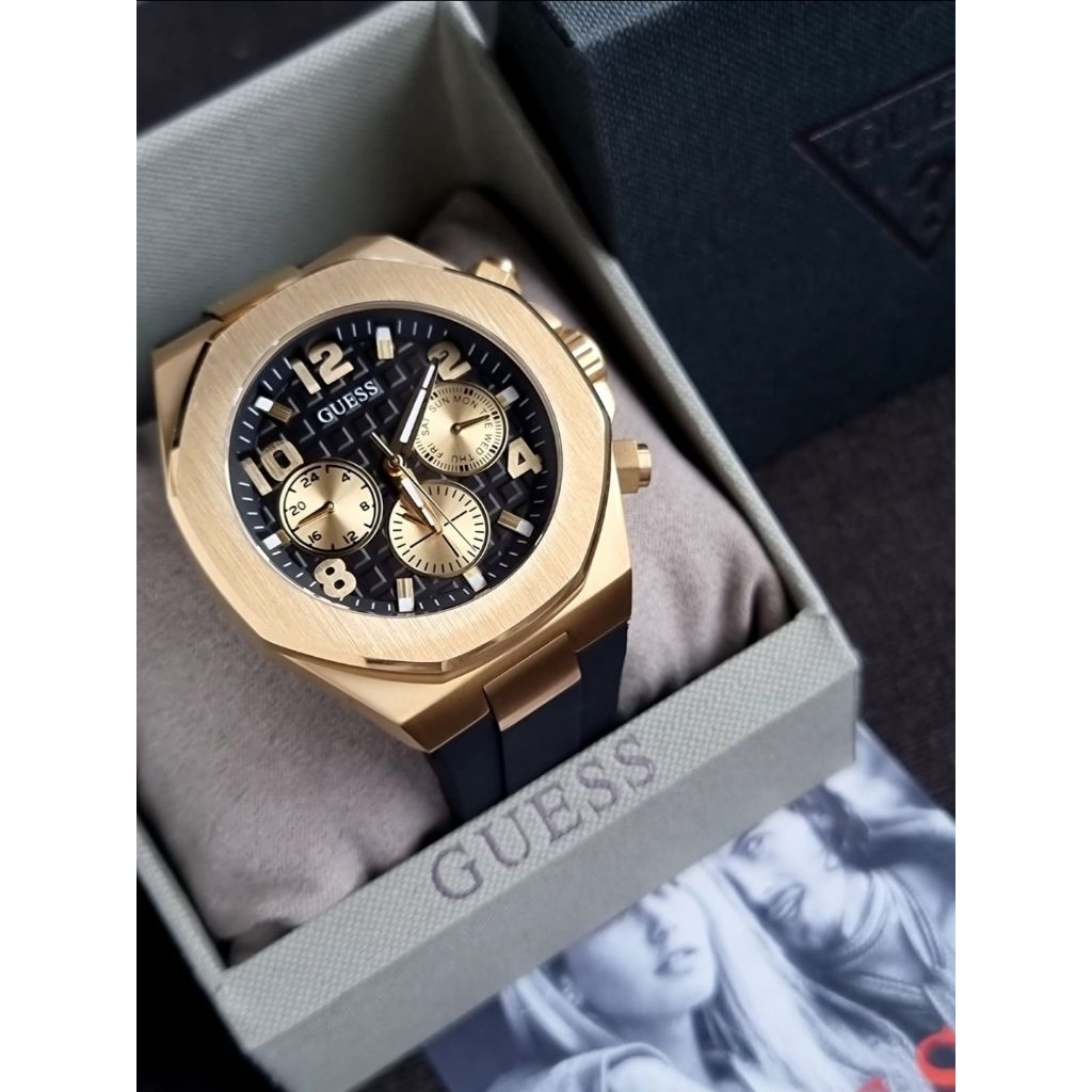 Jam tangan Pria guess original 44mm Chronoaktif 3 pilihan warna