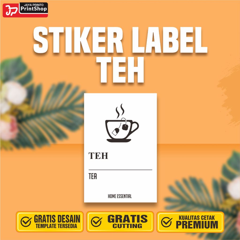 Stiker Label Makanan Kering Teh Ready Tahan Air_STICKER