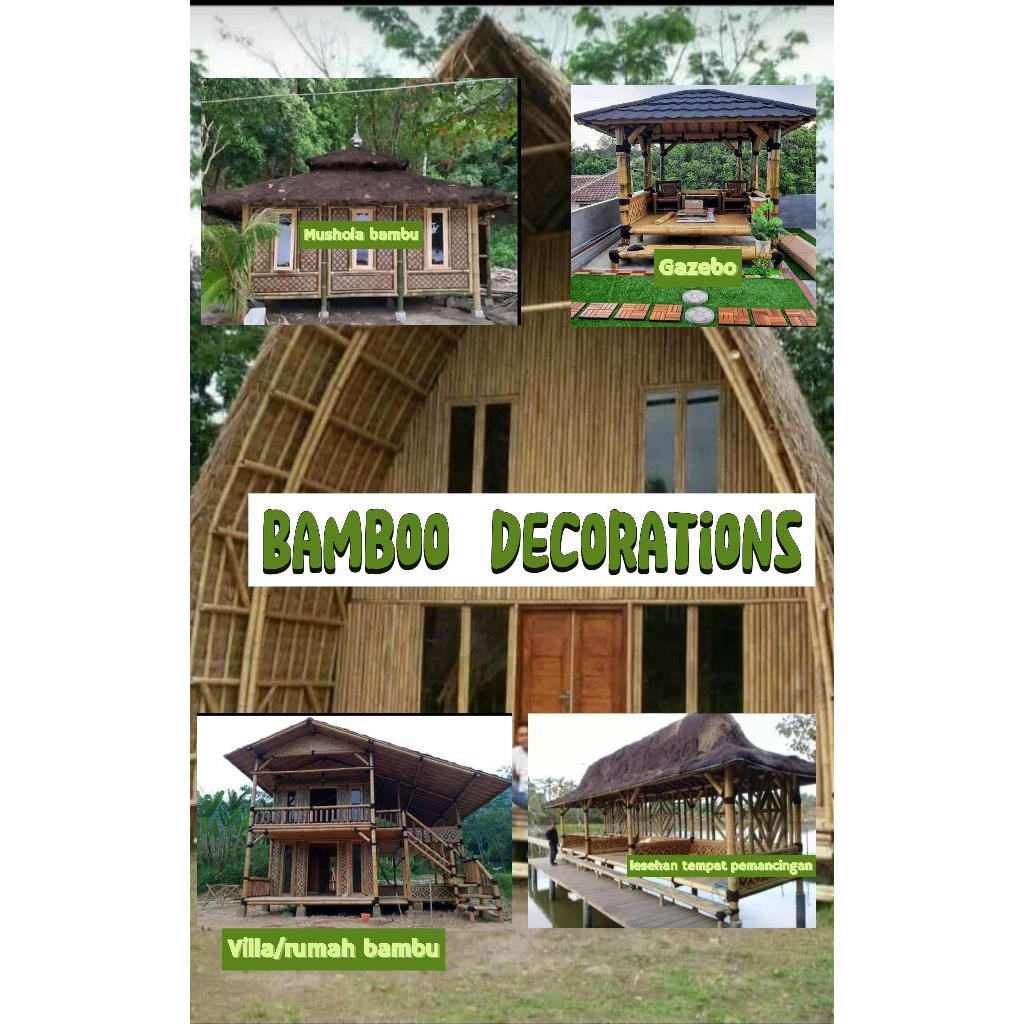 Saung Bambu, Gazebo, Mushola Bambu, Villa