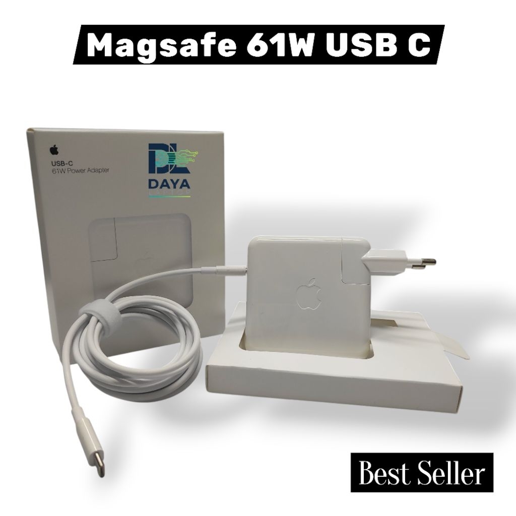 Adaptor/Charger Macbook Pro M1 M2 2020 2021 2022 2023 61W USB C Kualitas Original