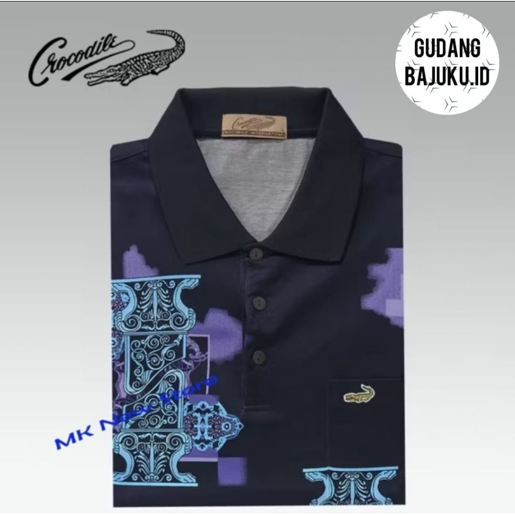 Kaos Kerah Pria Crocodile Diamond/Platinum