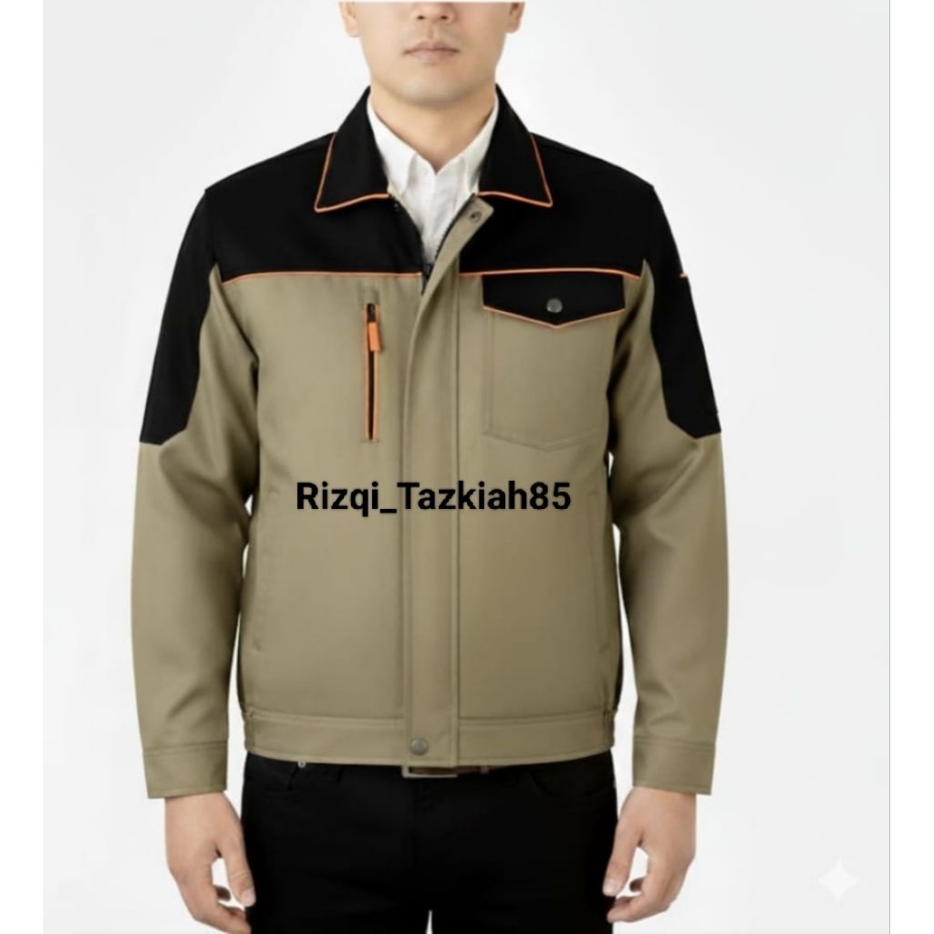 JASKET PRIA -JASKET CUSTOM TERBARU-JASKET KEREN VARIASI OREN-JASKET MODIS