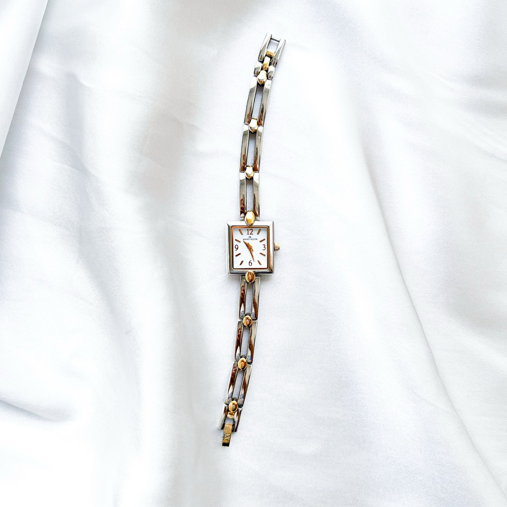 Two-tone Anne Klein Square Watch