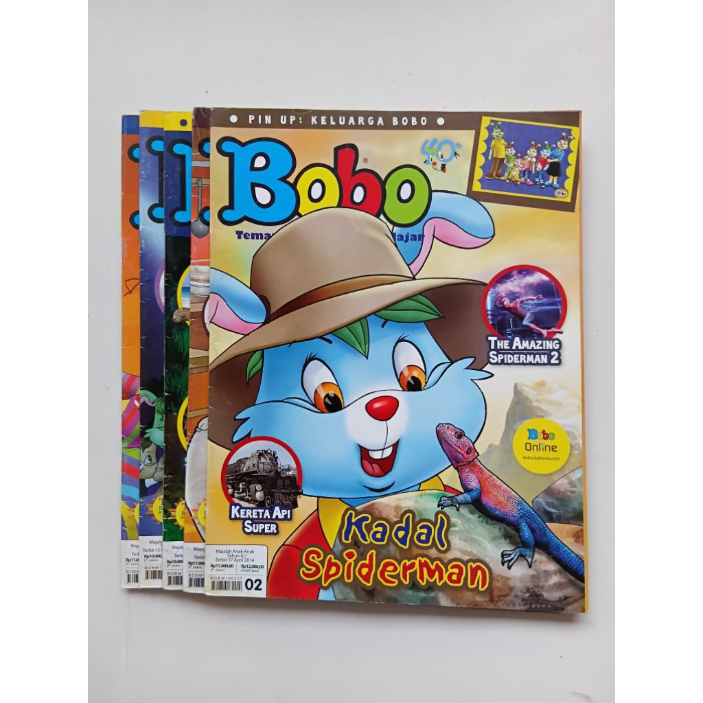 Bekas Paket isi 5 Majalah Bobo Tahun 2013 2014 2015 no.02 08 13 23 52