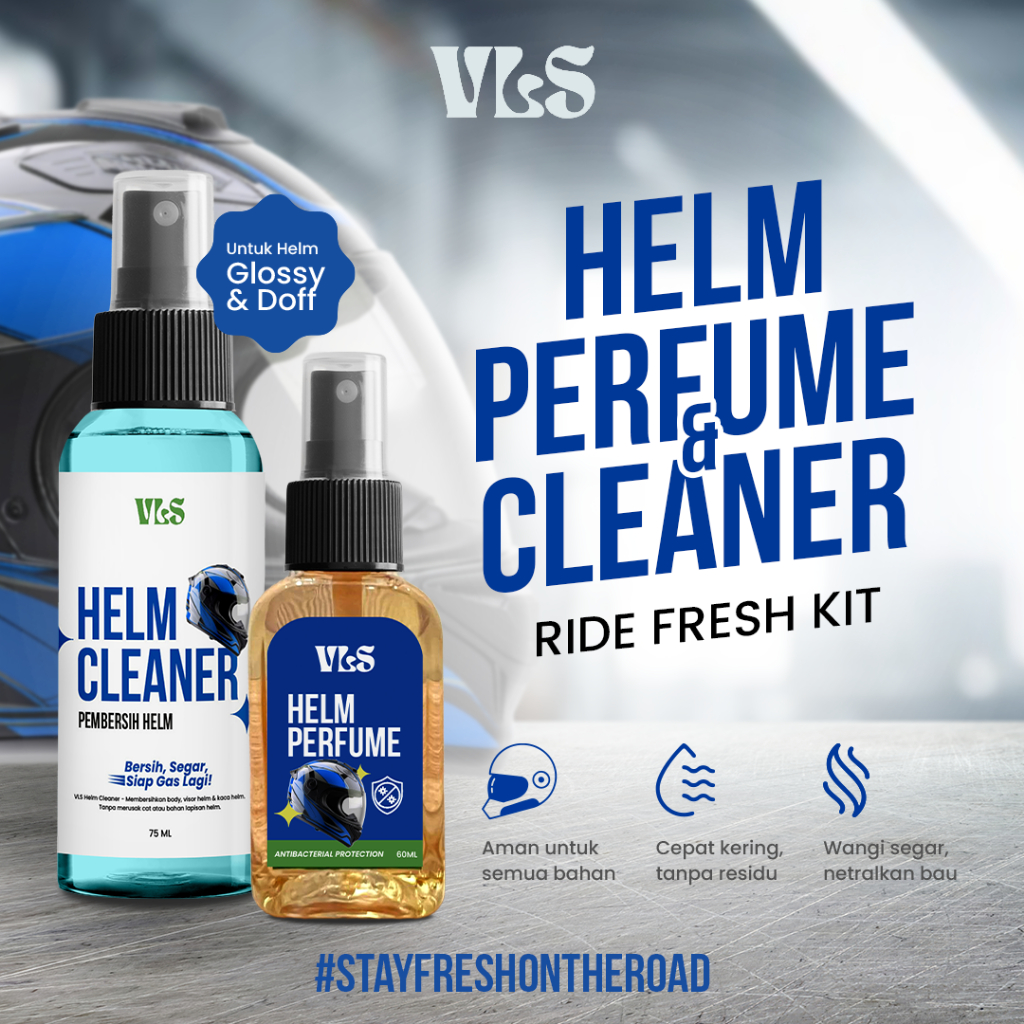 VLS Parfum Helm Cross Full Face Half Face Anti Bau & Pengkilap Body Helm